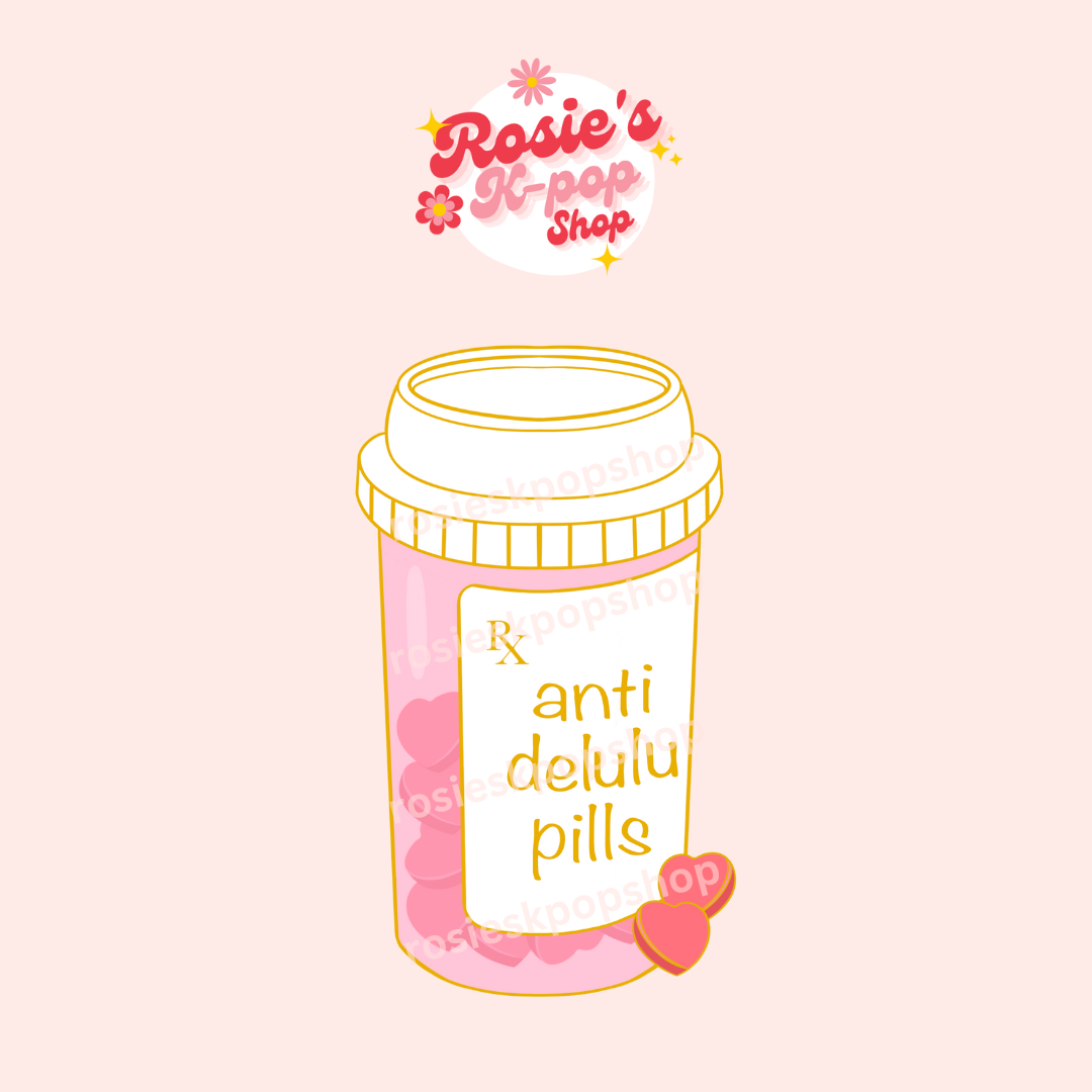 Anti Delulu Pills Stained Glass Enamel Pins